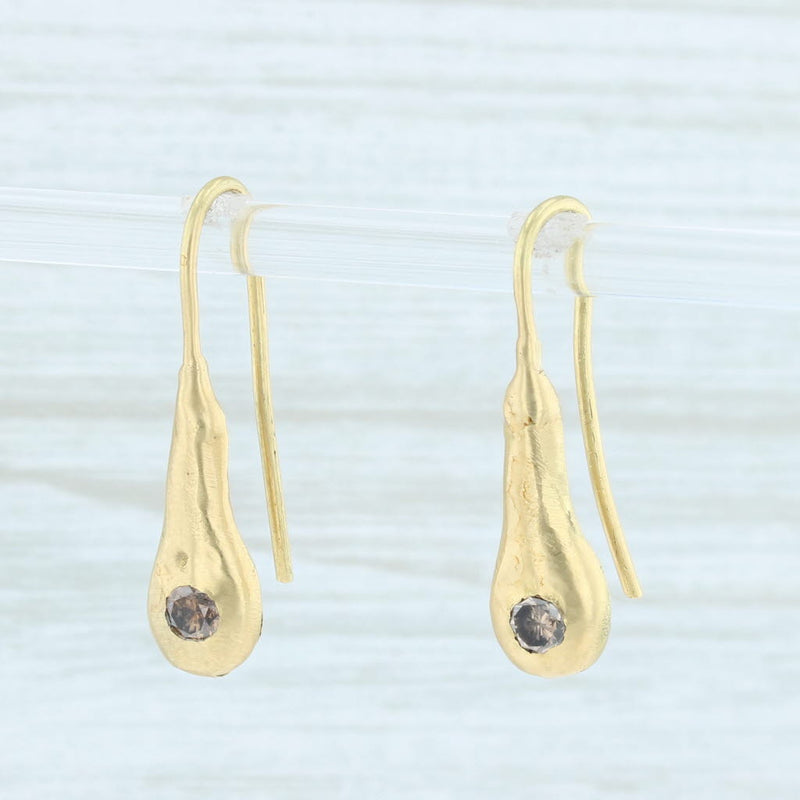0.24ctw Champagne Diamond Teardrop Earrings 18k Yellow Gold Hook Posts Nordstrom