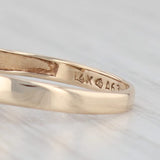 0.16ct Marquise Diamond Solitaire Engagement Ring 14k Yellow Gold Bypass Sz 7.5