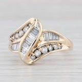 0.70ctw Diamond Bypass Ring 14k Yellow Gold Size 9.25