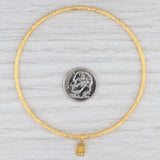 New Nina Nguyen Pallas Bangle Bracelet Sterling Silver 22k Gold Vermeil 8" Sz 3