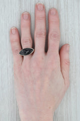 Gray New Nina Nguyen Tourmalinated Quartz Statement Ring Sterling Silver Size 7.25