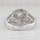 Light Gray Vintage Ornate 0.10ct Diamond Ring 18k White Gold Size 7-7.25 IGI Card
