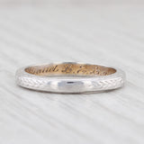 Light Gray Anitque Caldwell Band 18k White Gold Wheat Etched Wedding Ring Size 6.5 Engraved