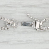 Light Gray 3ctw Diamond Curb Chain Bracelet 14k White Gold 7.75" 8.3mm