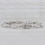 Gray 1.55ctw Diamond Link Bracelet 14k White Gold 7”