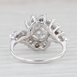 Light Gray 0.70ctw Diamond Bypass Engagement Ring 14k White Gold Size 6.75
