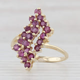 1.26ctw Ruby Cluster Ring 14k Yellow Gold Size 7.5 Bypass