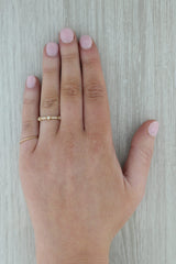 Dark Gray New Diamond Stackable Ring 14k Yellow Gold Size 6.75 Wedding Band