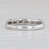 Light Gray 0.20ctw Vintage Diamond Ring 14k White Gold Size 5.75 Stackable Wedding Band
