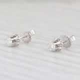 Light Gray 0.20ctw Diamond Stud Earrings 14k White Gold Round Solitaire Pierced Studs