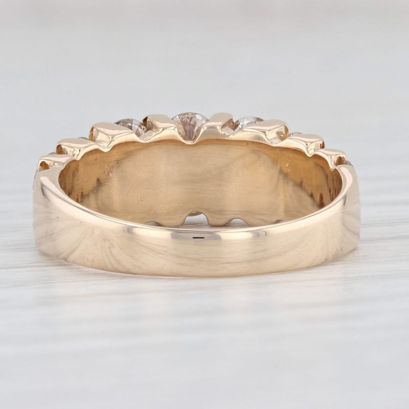 Light Gray 1.10ctw Diamond Ring 14k Yellow Gold Size 6.5 Wedding Anniversary Stackable Band