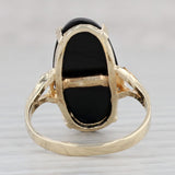 Oval Onyx MOM Signet Ring 10k Yellow Gold Size 6.75