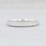 0.20ctw Diamond Wedding Ring 14k White Gold Size 6.5 Women's Band Pave Set