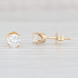Light Gray New 0.70ctw Round Diamond Solitaire Stud Earrings 14k Gold April Birthstone
