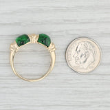 Green Maw Sit Sit Bead Ring 14k Yellow Gold Size 8.25