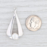 Light Gray New Bastian Inverun Freshwater Pearl Drop Pendant Sterling Silver 24271