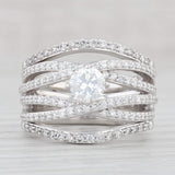 1.02ctw Diamond Ring 14k White Gold Size 6.5 Engagement Cocktail GIA Card