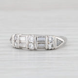 Vintage 0.50ctw VS2 Diamond Wedding Ring Platinum Size 5.75 Band Anniversary