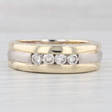 Light Gray 0.42ctw Diamond Men's Wedding Band 14k Gold Size 10.5 Ring