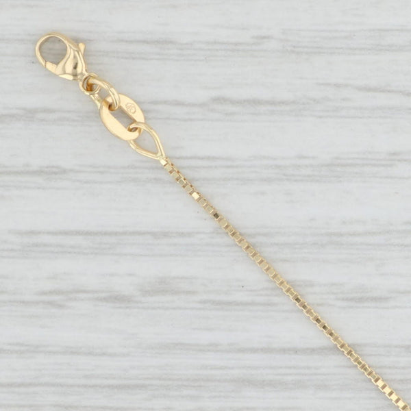 New Octava Box Chain Necklace 14k Yellow Gold 20" 0.7mm