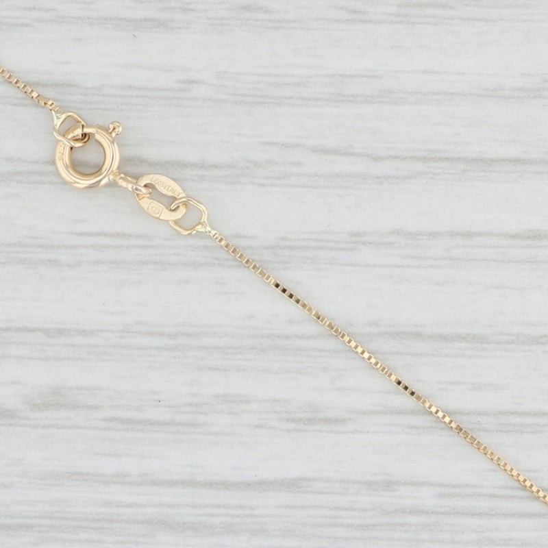 0.24ctw Diamond Open Heart Pendant Necklace 14k Yellow Gold 18” Box Chain