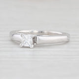 0.29ct Leo Diamond Engagement Ring 14k White Gold Size 7 Princess Solitaire