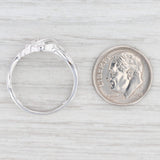 New 0.56ctw Diamond Scalloped Ring 10k White Gold Size 8