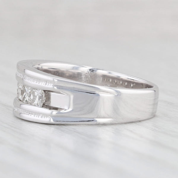 Light Gray 0.88ctw Diamond Ring 14k White Gold Size 8 Wedding Band