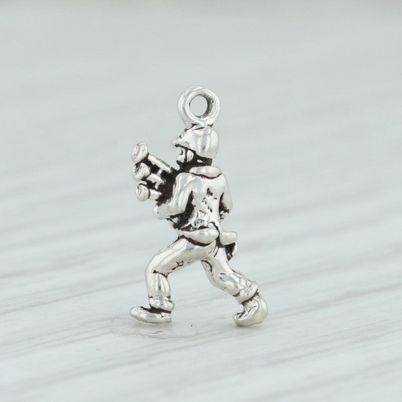 12 Days of Christmas Piper Piping Charm Sterling Silver Figural 3D Holiday 925