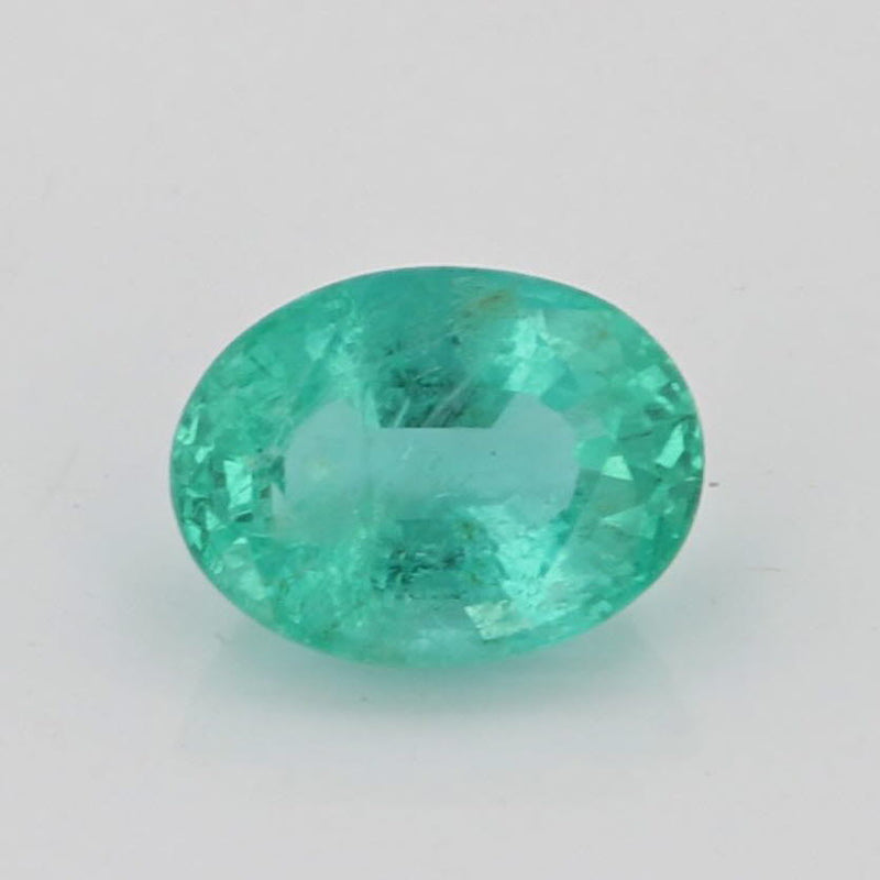 Light Gray New 6.6 x 5.1mm 0.75ct Natural Emerald Oval Solitaire Loose Gemstone
