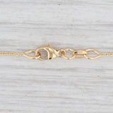 New Round Curb Chain Necklace 18k Yellow Gold 18" 0.8mm Lobster Clasp