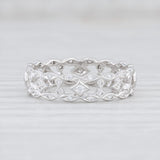 Beverley K 0.24ctw Diamond Stackable Ring 18k White Gold Sz 6.5 Eternity Wedding