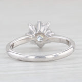 0.59ctw Round Diamond Solitaire Engagement Ring 14k White Gold Size 5