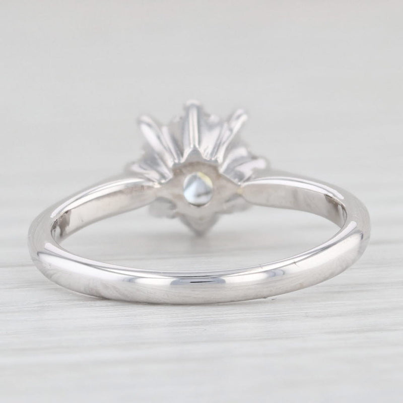 0.59ctw Round Diamond Solitaire Engagement Ring 14k White Gold Size 5