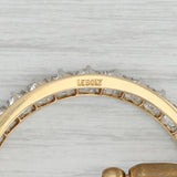 Light Gray Antique Lebolt Large Diamond Horseshoe Brooch 10k 18k Gold Platinum