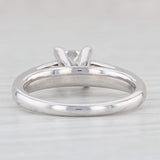 GIA 0.99ct Princess Square Diamond Solitaire Engagement Ring 14k White Gold Sz 7
