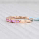 New 0.75ctw Pink Sapphire Ring 18k Rose Gold Size 7 Stackable Band