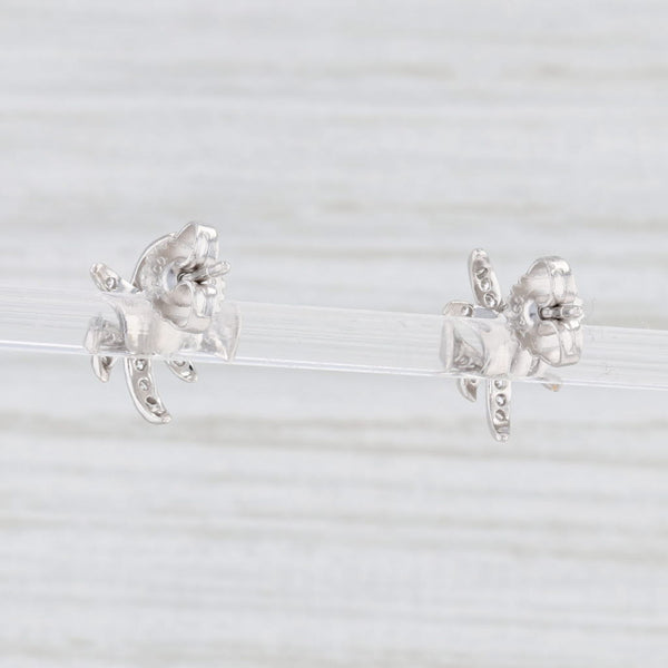 Light Gray Tiffany & Co 0.33ctw VS2 Diamond Fireworks Stud Earrings w/ Box Platinum