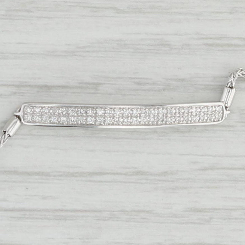 New Sophia Diamond Bracelet 14k White Gold Adjustable Slide 9"