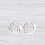 New Bastian Inverun Layered Circle Pearl Earrings Sterling Silver 12775