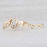 Light Gray 0.37ctw Diamond Engagement Ring Wedding Band Bridal Set 14k Gold Size 9.25