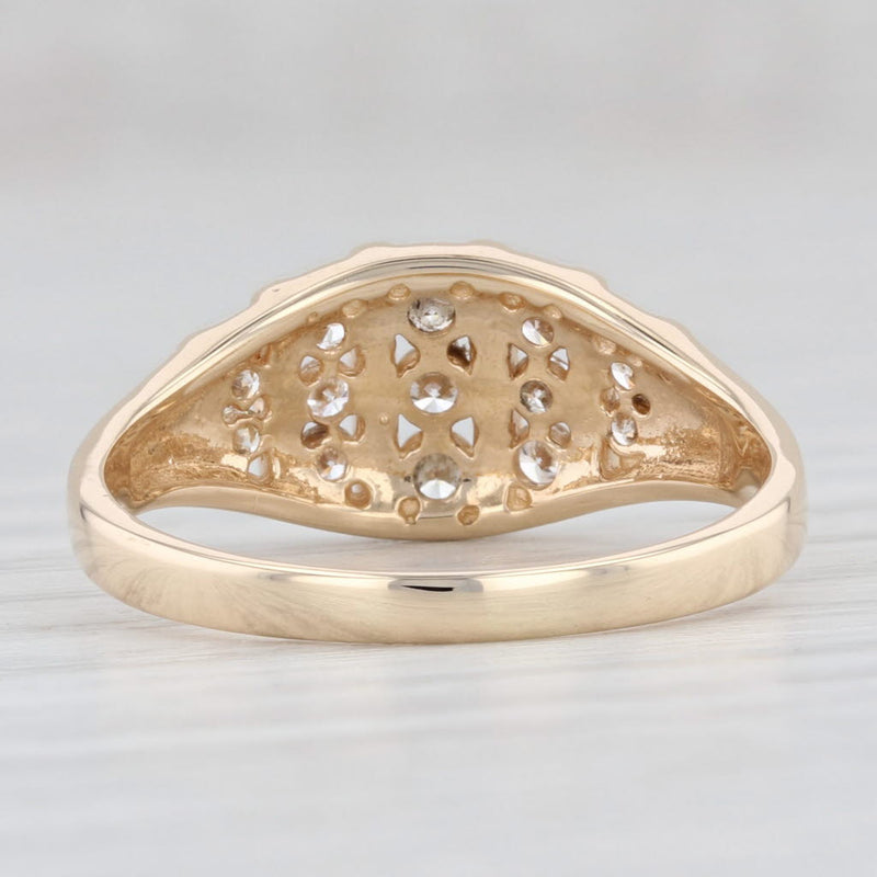 0.43ctw Tapering Diamond Stripes Ring 14k Yellow Gold Size 8