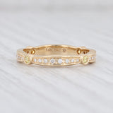 New Beverley K Yellow Sapphire Diamond Eternity Ring 14k Gold Stackable Band 6.5