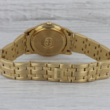 Gucci Solid 18k Yellow Gold 29mm Midsize Quartz Watch Diamond Dial & Bezel w Box