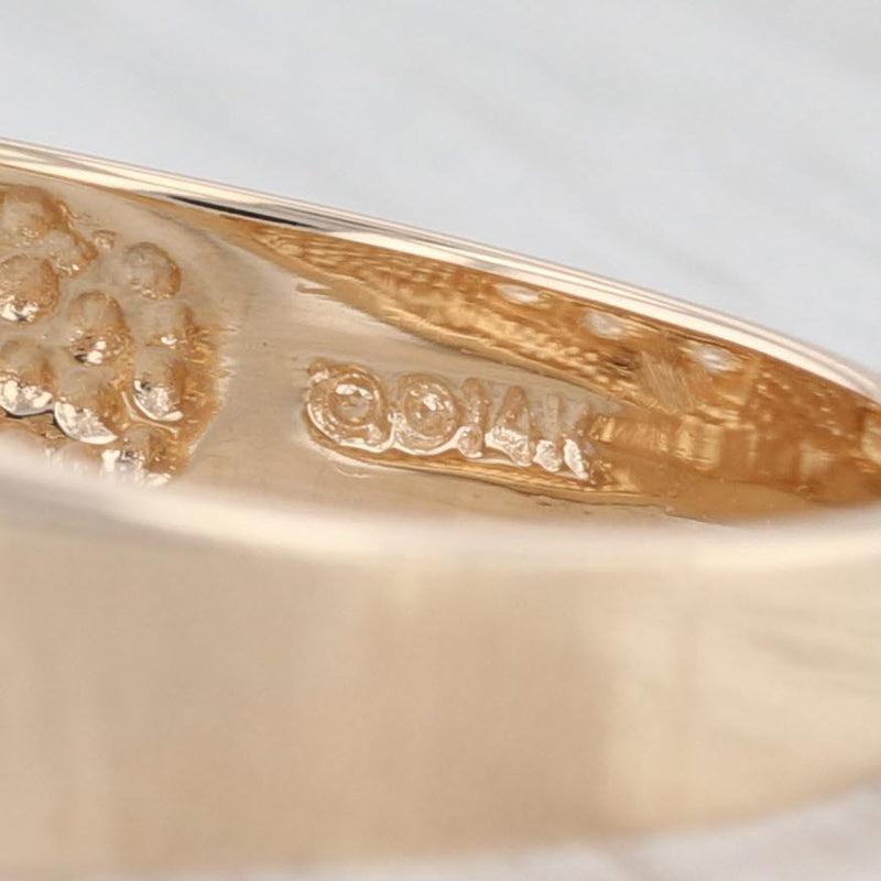 Gray 0.15ctw 3-Stone Diamond Ring 14k Gold Vintage Wedding Size 10.5