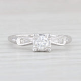 Light Gray 0.23ctw Round Diamond Engagement Ring 14k White Gold Size 5.5