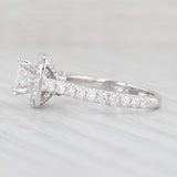 Neil Lane Princess Diamond Halo Engagement Ring 14k White Gold Size 6.75