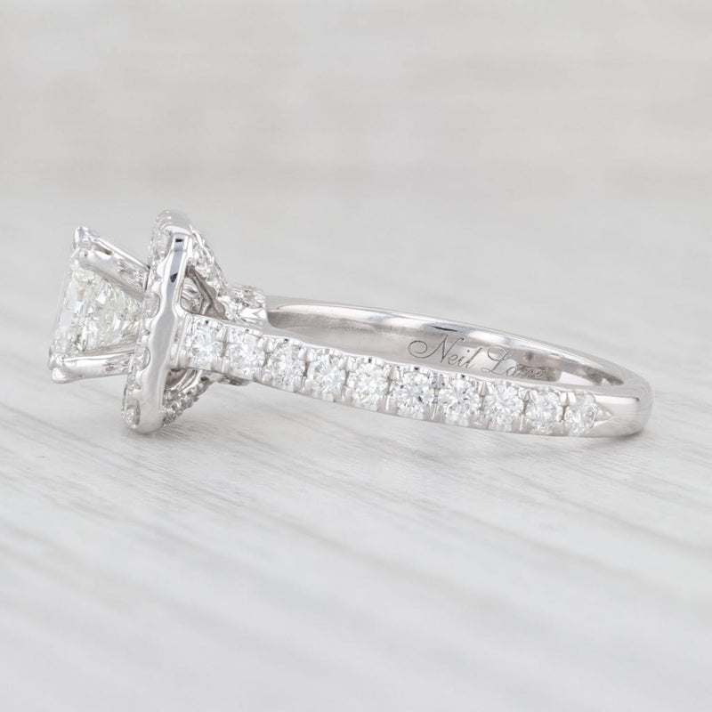 Neil Lane Princess Diamond Halo Engagement Ring 14k White Gold Size 6.75