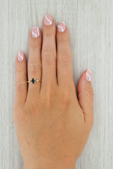 0.50ctw Sapphire Diamond Ring 10k Yellow Gold Oval Size 6.25 September