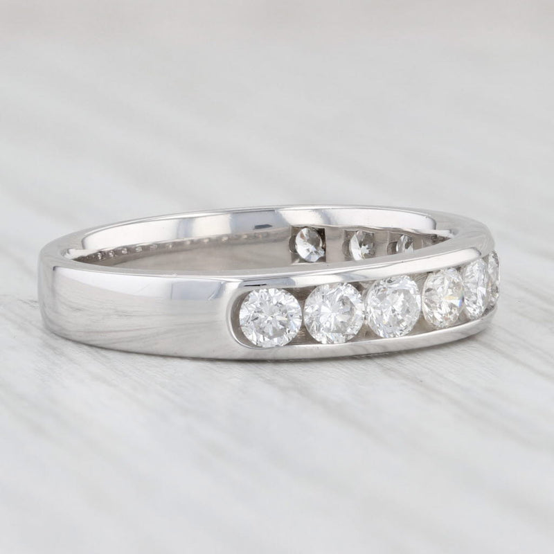 Light Gray 1.05ctw Diamond Wedding Band 950 Platinum Stackable Ring Size 7 Anniversary